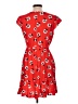 J.Crew Print Red Casual Dress Size 10 - photo 2
