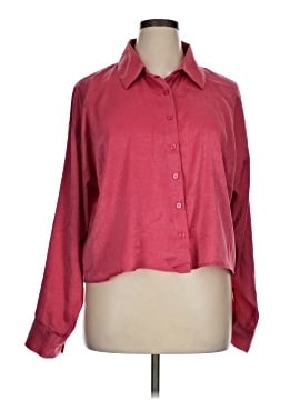 Forever 21 Plus 3/4 Sleeve Button-Down Shirt (view 1)