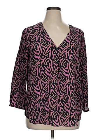 Ellie Kai 3/4 Sleeve Silk Top (view 1)