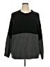 Shein Curve 100% Acrylic Color Block Black Pullover Sweater Size 2X - photo 1