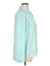 Express 100% Polyester Color Block Teal 3/4 Sleeve Blouse Size XL - photo 4