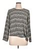 Talbots 100% Polyester Graphic Gray 3/4 Sleeve Blouse Size XL - photo 1