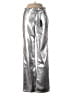 Express 100% Polyester Metallic Silver Casual Pants Size 2 - photo 1
