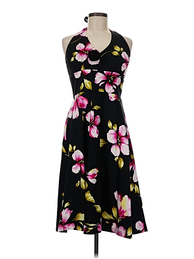 Pre-owned Donna Ricco Cocktail Dress In Black