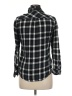 dalia 100% Rayon Plaid Black 3/4 Sleeve Button-Down Shirt Size M - photo 2