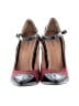 Just Fab Color Block Burgundy Heels Size 6 1/2 - photo 2