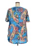 Perfectly Priscilla Paisley Blue Short Sleeve Blouse Size 4X (estimated) - photo 2