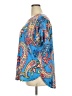 Perfectly Priscilla Paisley Blue Short Sleeve Blouse Size 4X (estimated) - photo 5