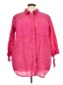 Intro 100% Cotton Pink 3/4 Sleeve Button-Down Shirt Size 3X - photo 1