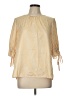 Shein Stripes Yellow 3/4 Sleeve Blouse Size 12 - photo 1