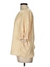 Shein Stripes Yellow 3/4 Sleeve Blouse Size 12 - photo 5