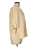 Shein Stripes Yellow 3/4 Sleeve Blouse Size 12 - photo 4