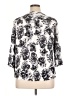 Monday Fun 100% Rayon Floral Silver 3/4 Sleeve Blouse Size 1X - photo 2