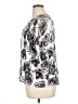 Monday Fun 100% Rayon Floral Silver 3/4 Sleeve Blouse Size 1X - photo 5