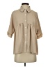 Shein 100% Polyester Tan 3/4 Sleeve Blouse Size 4 - photo 1
