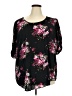 Torrid Black 3/4 Sleeve Blouse Size 3X Plus (3) - photo 1