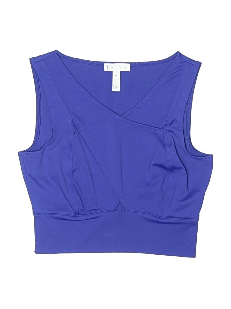 Pre-owned Leith Swimsuit Top Purple Swimwear