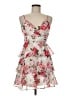 Mi ami 100% Polyester Floral Pink Cocktail Dress Size M - photo 1