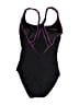 Speedo Solid Black One Piece Swimsuit Size 10 - photo 2