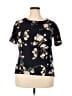 ING Black Short Sleeve Blouse Size 2X - photo 1