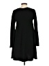Buttons Solid Black Casual Dress Size S - photo 2