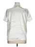 Unbranded Metallic Silver Short Sleeve Blouse Size XL - photo 2