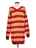 Davi & Dani 100% Polyester Stripes Orange Pullover Sweater Size M - photo 2