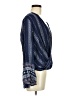 Into 100% Rayon Blue Long Sleeve Blouse Size 8 - photo 5
