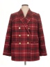 Jessica London Plaid Burgundy Blazer Size 16 - photo 1