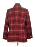 Jessica London Plaid Burgundy Blazer Size 16 - photo 2