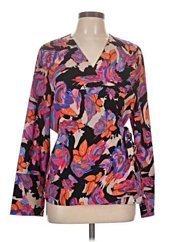 Topshop Long Sleeve Blouse (view 1)
