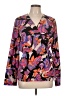 Topshop 100% Polyester Purple Long Sleeve Blouse Size 12 - photo 1