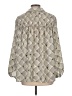 Max Studio 100% Polyester Argyle Silver 3/4 Sleeve Blouse Size L - photo 2