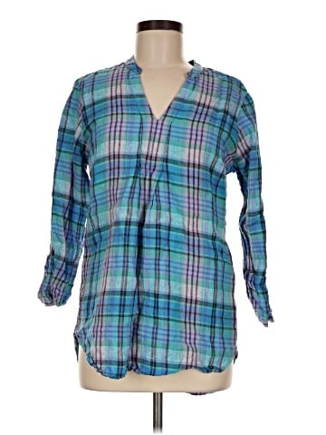 L.L.Bean 3/4 Sleeve Button-Down Shirt (view 1)
