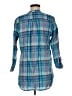 L.L.Bean 100% Linen Plaid Blue 3/4 Sleeve Button-Down Shirt Size M - photo 2