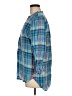 L.L.Bean 100% Linen Plaid Blue 3/4 Sleeve Button-Down Shirt Size M - photo 5