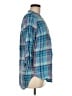 L.L.Bean 100% Linen Plaid Blue 3/4 Sleeve Button-Down Shirt Size M - photo 4