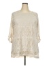 Crystal-Kobe 100% Polyester Ivory 3/4 Sleeve Blouse Size XXL - photo 1
