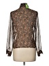 Breckenridge Animal Print Brown Long Sleeve Blouse Size 11 - photo 2