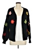 Shein 100% Polyester Floral Black Cardigan Size M - photo 1