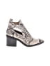 Mia Animal Print Gray Ivory Ankle Boots Size 7 1/2 - photo 1