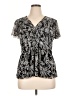 Chadwicks Black Short Sleeve Blouse Size XL - photo 1