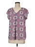 DR2 Purple Short Sleeve Blouse Size M - photo 1