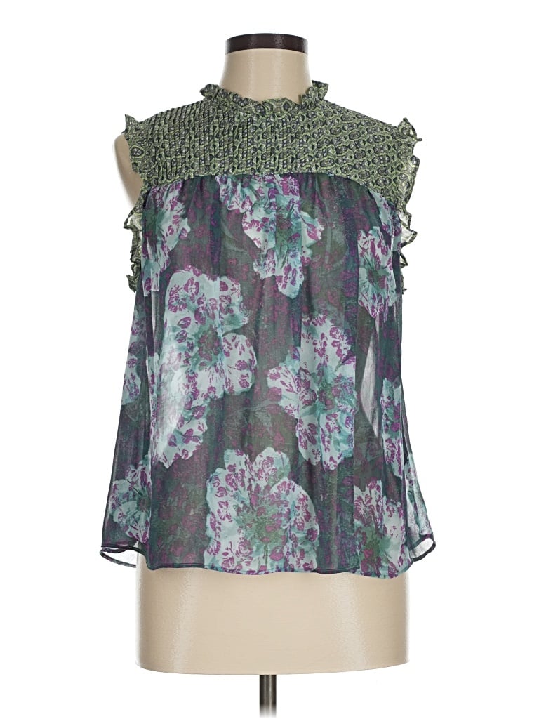 Pre-owned Mystree Sleeveless Blouse In Green