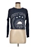 Modern Lux 100% Cotton Blue Long Sleeve Top Size M - photo 1
