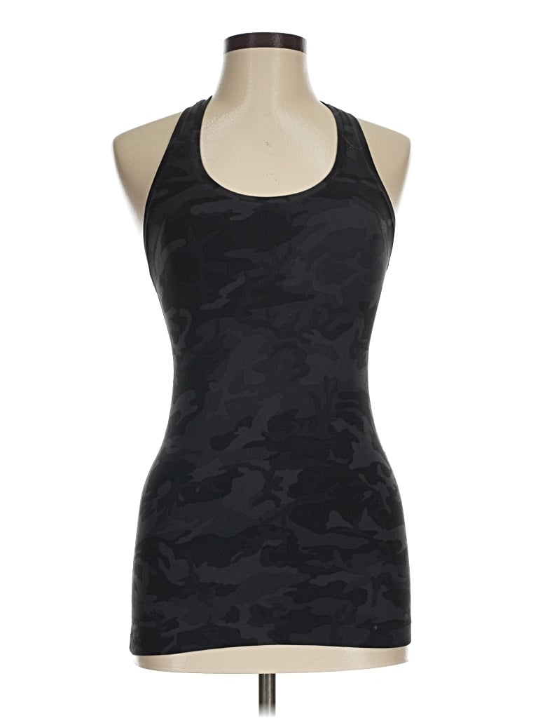 Pre-owned Lululemon Athletica Tank Top Black Halter Neckline Tops