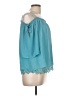 Iz Byer 100% Polyester Teal Sleeveless Blouse Size L - photo 4