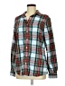 Lands' End 100% Cotton Plaid Teal Blue Long Sleeve Button-Down Shirt Size 6 (tall) - photo 1
