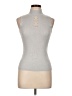 August Silk Silver Sleeveless Top Size L - photo 1
