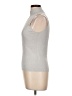 August Silk Silver Sleeveless Top Size L - photo 5